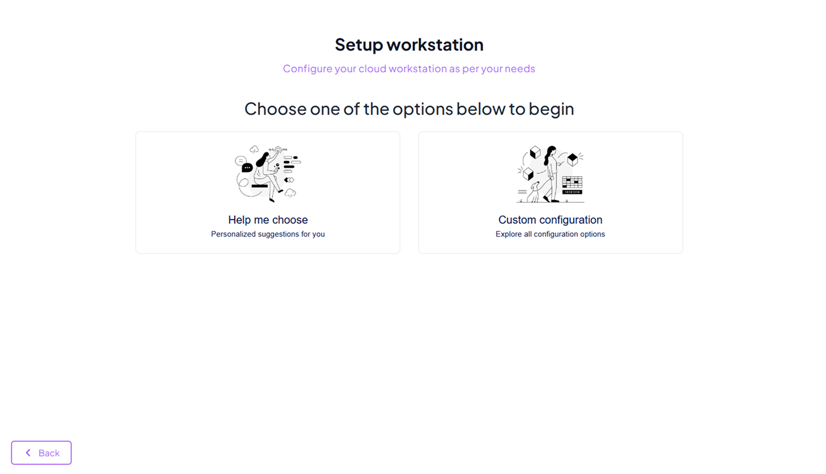 Choose Creation Option